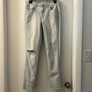 Madewell low rise railroad stripe jeans good used condition size 25